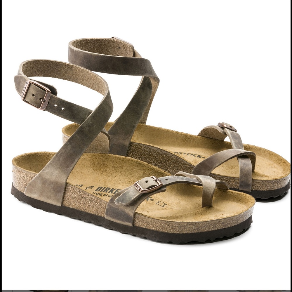 Birkenstock Yara Ankle Strap Sandal in Tobacco 38